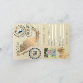 Cancun Mexico Passport Save the Date Notice Aankondiging (Binnen)