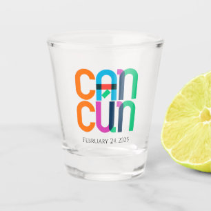 Cancun Mexico Pop Art Persoonlijk Shot Glas