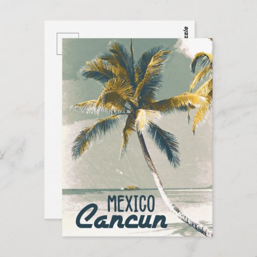  Cancun Mexico Poster Kunstreizen Briefkaart (Voorkant / Achterkant)