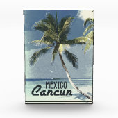 Cancun Mexico Retro Briefkaart Reiskunst Fotoblokken (Voorkant)
