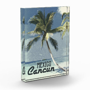  Cancun Mexico Retro Briefkaart Reiskunst Fotoblokken