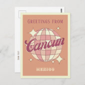 Cancun Mexico Retro  Partij Briefkaart (Voorkant / Achterkant)