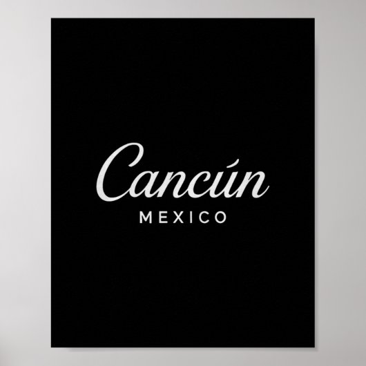 Cancun Mexico Retro Vakantie Zonsondergang Piramid Poster (Voorkant)