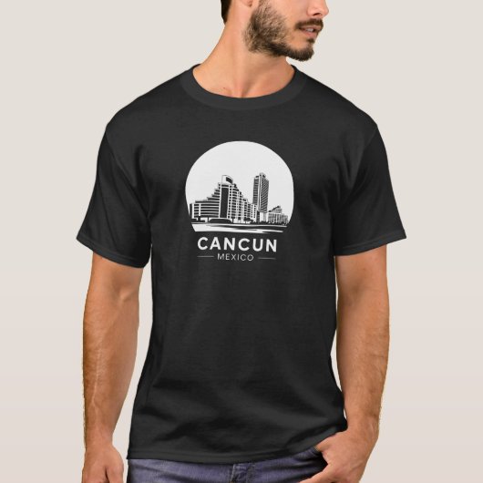 Cancun Mexico Skyline T-shirt (Voorkant)