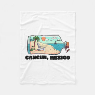 Cancun Mexico Souvenir Familie Matching Vakantie C Fleece Deken