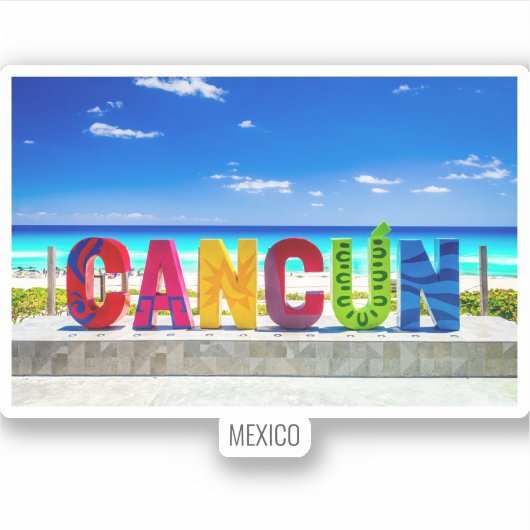 Cancun, Mexico Sticker (Voorkant)