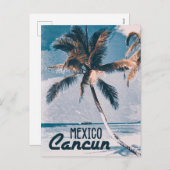 Cancun Mexico stijl poster Kunst Feestdagenkaart (Voorkant / Achterkant)