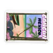 Cancun Mexico strand poster. Magneet (Horizontaal)
