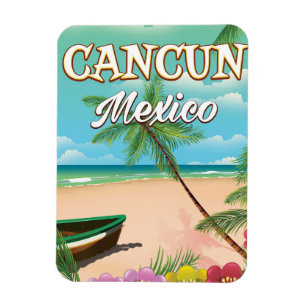 Cancun Mexico strandposter Magneet