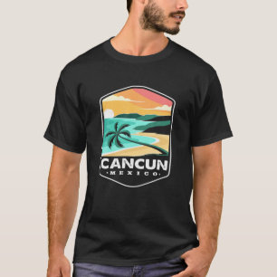 Cancun Mexico Sunset Palm Souvenir Family Matching T-shirt