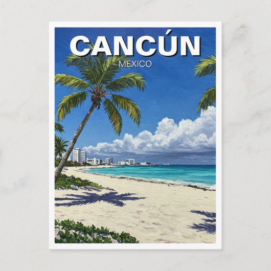 Cancun Mexico Travel Beach Briefkaart (Voorkant)