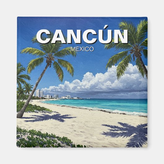 Cancun Mexico Travel Beach Magneet (Voorkant)