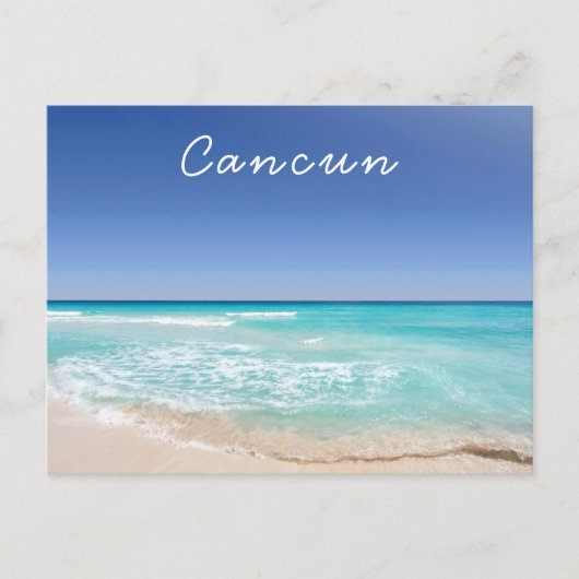 Cancun Mexico Tropical Zee Wave Beach  Briefkaart (Voorkant)