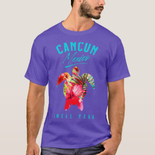 Cancun Mexico Tropische Hibiscus Zee Schildpad T-shirt