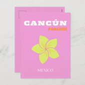 Cancun, Mexico, Tropische Kunst, Preppy, Preppy Ka Feestdagenkaart (Voorkant / Achterkant)