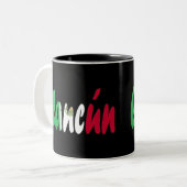 Cancun, Mexico Tweekleurige Koffiemok (Voorkant links)