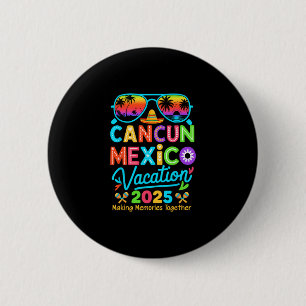 Cancun Mexico Vakantie Strand 2025 Reis Overeenkom Ronde Button 5,7 Cm