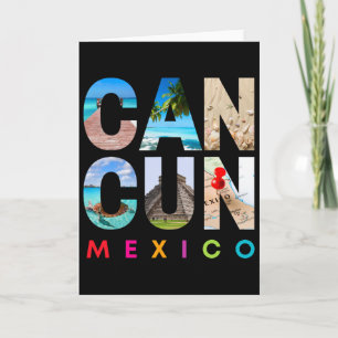 Cancun Mexico Vakantie Strand Overeenkomen Familie Kaart