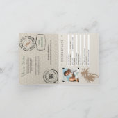 Cancun Mexico Wedding Passport Uitnodiging (Binnen)