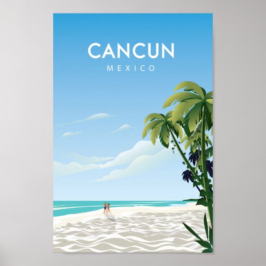 Cancun Mexique affiche Voyage (Devant)