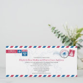 Cancun Mexique Faire-part de mariage d'avion (Debout devant)