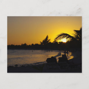 CANCUN Ocean Sunset Travel Briefkaart