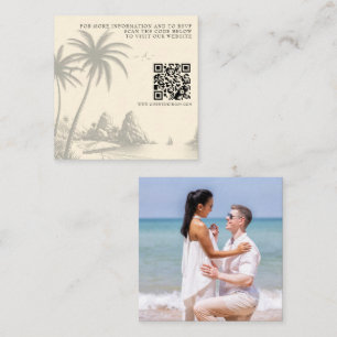 Cancun Passport Wedding QR Informatiekaartje
