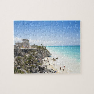 Cancun, Quintana Roo, Mexico - Ruïnes op een heuve Legpuzzel