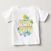 Cancun Summer Vacation Beach Palm Trees Custom T-S (Voorkant)