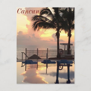 Cancun sunset briefkaart