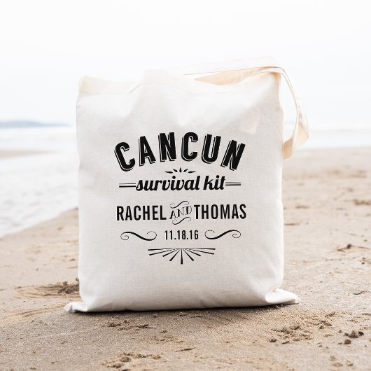 Cancun Survival Kit | Welkom bruiloft Tote Bag