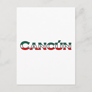 Cancun (tekst logo) briefkaart