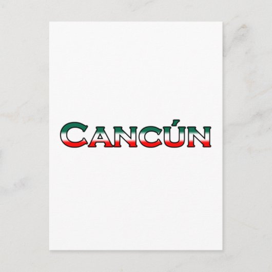Cancun (tekst logo) briefkaart (Voorkant)