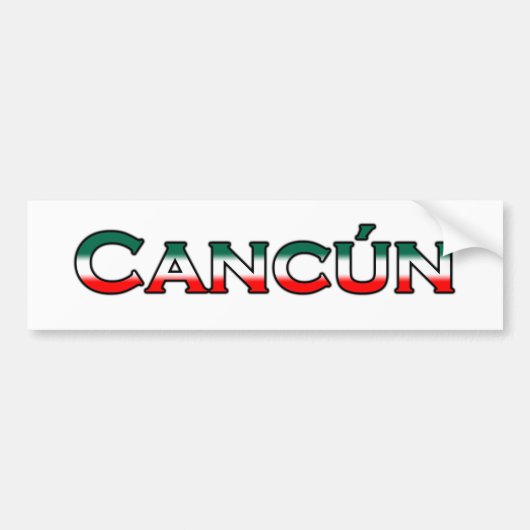 Cancun (tekst logo) bumpersticker (Voorkant)