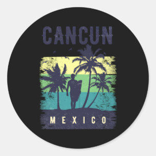 Cancun Vakantie Surfen Mexico Cancun Ronde Sticker