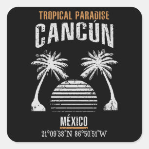 Cancún Vierkante Sticker