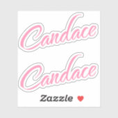 Candace Roze Naam x2 Sticker (Vel)