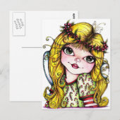 Candi Cane Fairy Briefkaart (Voorkant / Achterkant)