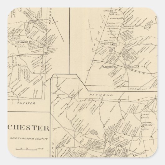 Candia, Epping Vierkante Sticker (Voorkant)