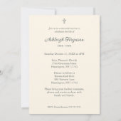 Candid Delicate Pastel Floral Frame Photo Funeral  Kaart (Achterkant)