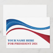 Candidat personnalisé pour la carte électorale du (Devant / Derrière)