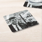 Candidate Kennedy Vierkante Kartonnen Onderzetter (Schuin)