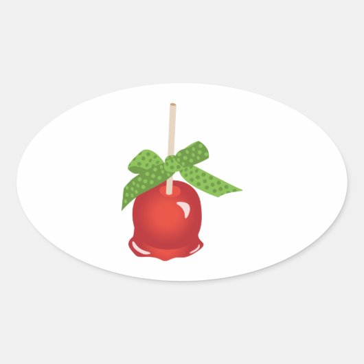 Candide Apple Ovale Sticker (Voorkant)
