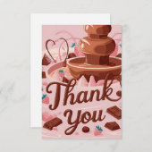 Candies Cute carte de remerciements au chocolat (Devant / Derrière)