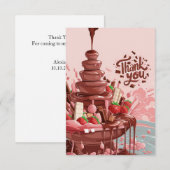 Candies Salutation carte de remerciements au choco (Devant / Derrière)