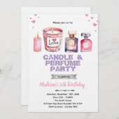 Candle and Perfume party invitation (Devant / Derrière)