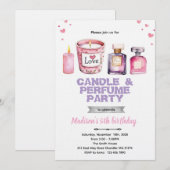 Candle and Perfume party invitation Kaart (Voorkant / Achterkant)