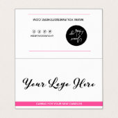 Candle Care & Customer Merci Carte de visite plié (Extérieur déplié)