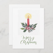 Candle Christmas Kaart (Voorkant / Achterkant)