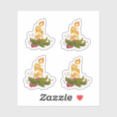 Candle de Noël Vinyl Cut sticker (Feuille)